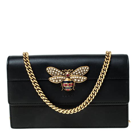 gucci bee crossbody black|gucci crossbody jewelry.